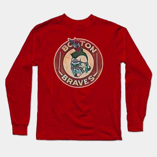 Boston Braves Hockey Long Sleeve T-Shirt by Kitta’s Shop
